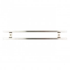 18" Magnetic Stainless Steel Knife Rack with 6 Utensil Hooks and Wall Fixings