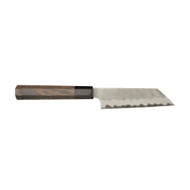 AST-P120 Aogami Super Migaki Tsuchime Petty 120 mm Wenge Black Buffalo Handle