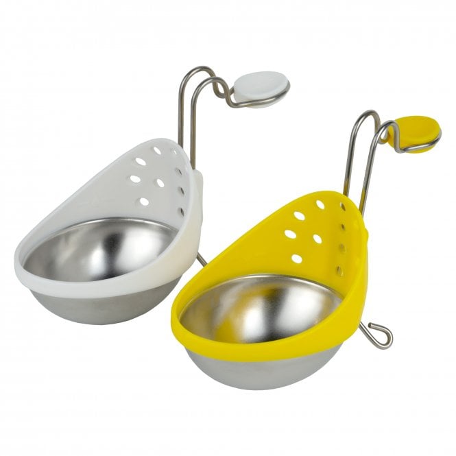 Cuisipro CUISIPRO Egg Poacher SS 2pc 3.8x5.5x2.7/10x14x7cm Yellow/White