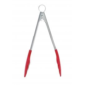 CUISIPRO Tongs with Teeth 9.5/24cm Silicone Red