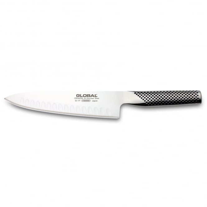 Global G G-77 Global Fluted 20cm Chef's Knife