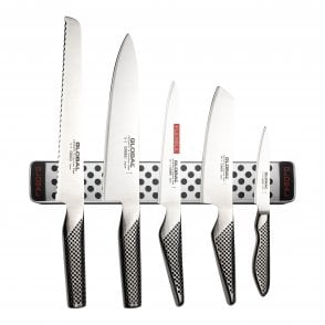 Global G-2951138/M30 6 Piece Knife Set with Magnetic Rack