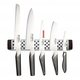 Global G-2951138/M30 6 Piece Knife Set with Magnetic Rack