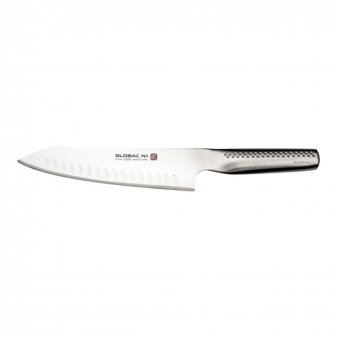 Global Ni GN-002 Fluted 20cm Oriental Cook's Knife