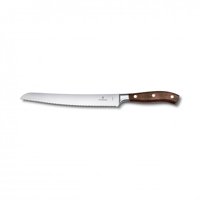 Grand Maitre Bread knife, 23cm, wavy, wood