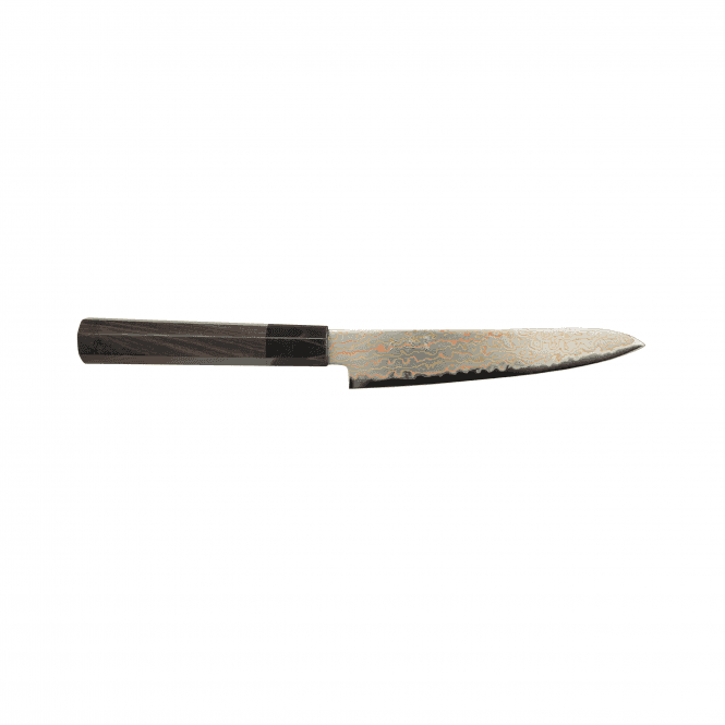Hatsukokoro HB2RD-P150 Hayabasa Blue2 Steel Rainbow Damascus Petty 150mm
