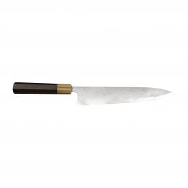 Hatsukokoro Hyomon White2 Damascus Gyuto240 with Ebony / White handle