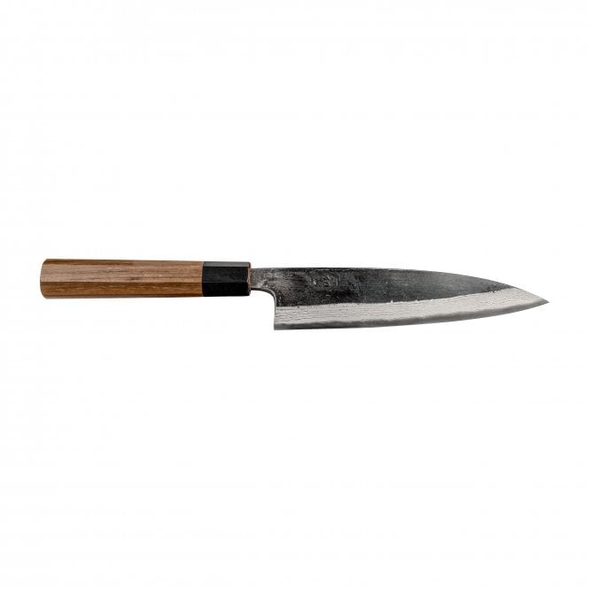 Hatsukokoro Hatsukokoro Kumokage Blue2 Kurouchi Damascus Petty 150 with Teak handle