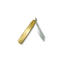Higonokami Handmade Pocket Knife 100mm, Brass Handle