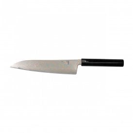 Hinoura Tsukasa 21cm Gyuto Gobi Damascus Black Handle