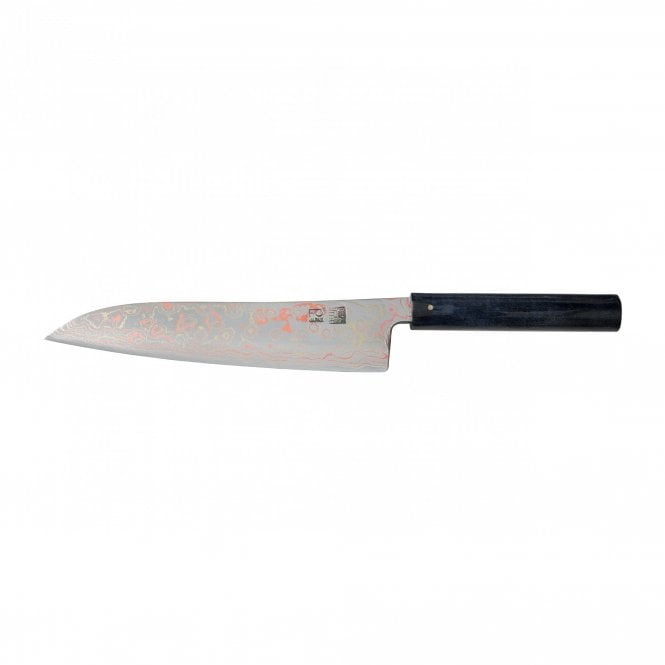 Hinoura Tsukasa FAN OUT Hinoura Tsukasa 21cm Gyuto Gobi Damascus Purple Handle