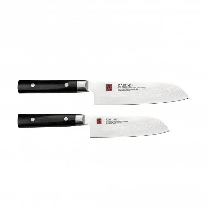Kasumi Damascus SM-21813 2 Piece Santoku Knife Set