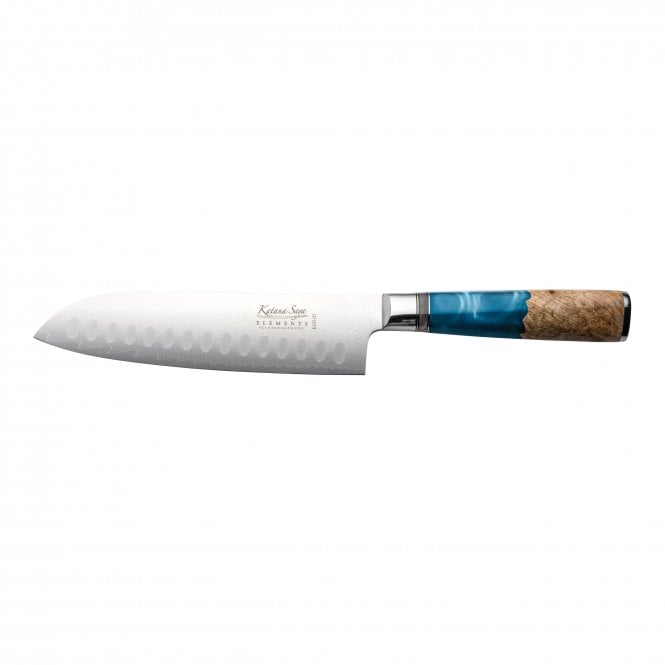 Katana Saya Elements KEB-02 18cm Santoku Knife-Ocean Blue