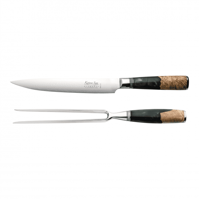 Katana Saya Elements KEG-2015/2 2 Piece Carving Knife Set - Rainforest