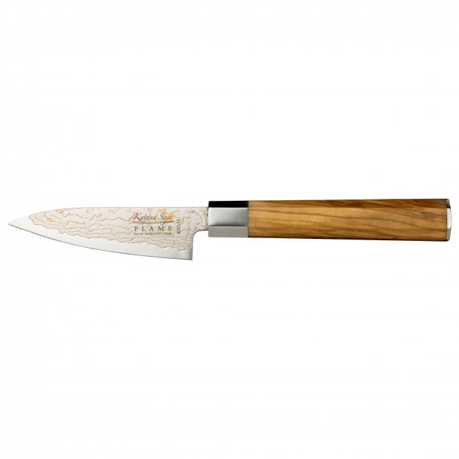 Katana Saya Flame Olive Wood KFO-11 9cm Paring Knife