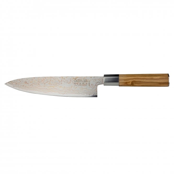 Katana Saya Flame Olive Wood KFO-17 20cm Chef's Knife