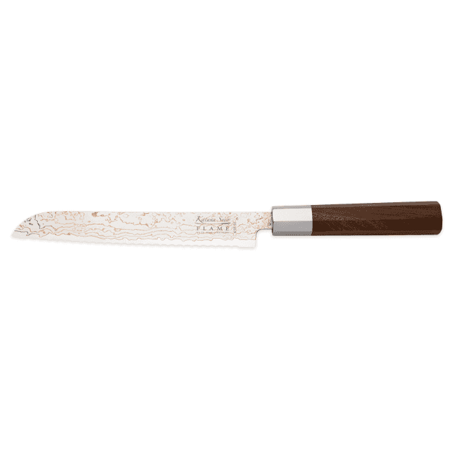 Katana Saya Flame Rosewood Bread Knife 20cm