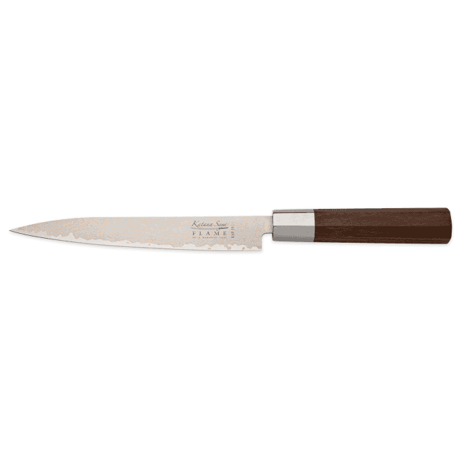 Katana Saya Flame Rosewood Carving Knife 20cm