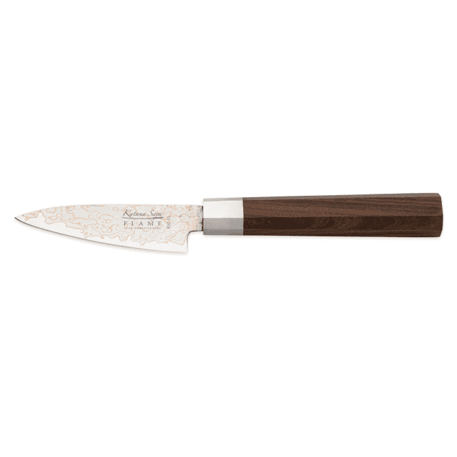 Katana Saya Flame Rosewood Pairing Knife 9cm