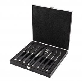 Katana Saya Pakkawood 8 Piece Steak Knife & Fork Set