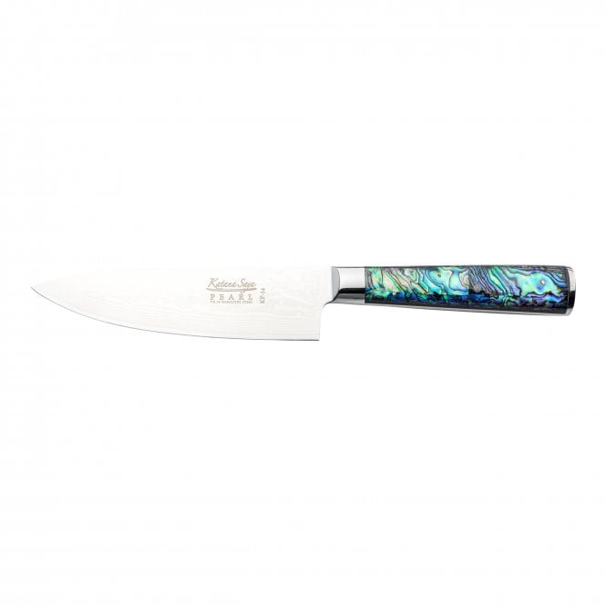 Katana Saya Pearl KP-14 15cm Chef's Knife Damascus Finish