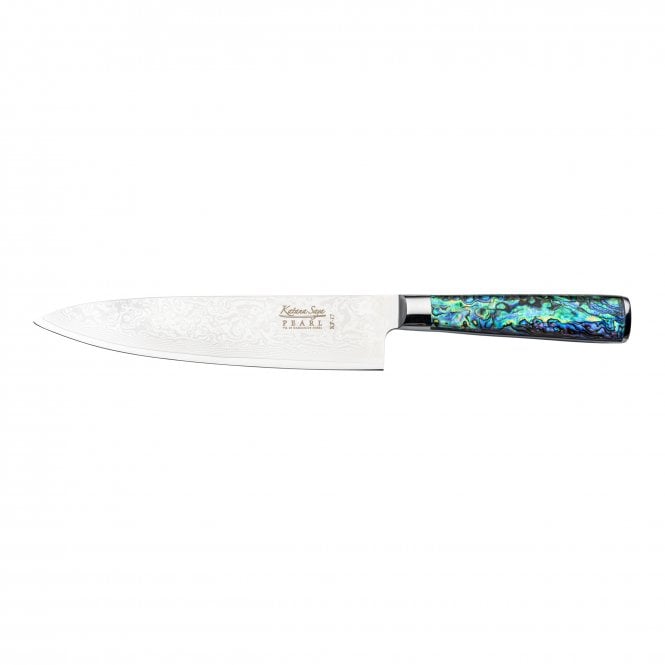 Katana Saya Pearl KP-17 20cm Chef's Knife Damascus finish