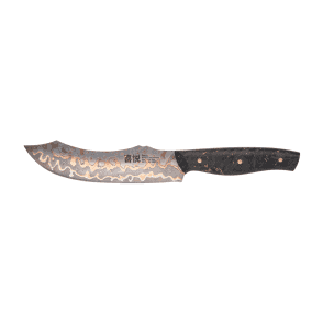 Kietsu Lava Damascus Scimitar Chef 18cm