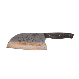 Kietsu Lava Damascus Serbian Cleaver 19cm