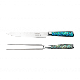 KP-2015/2 2 Piece Carving Knife Set Damascus finish