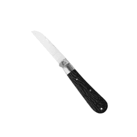 Lambfoot Pocket Knife Black Imitation Stag 6.2cm