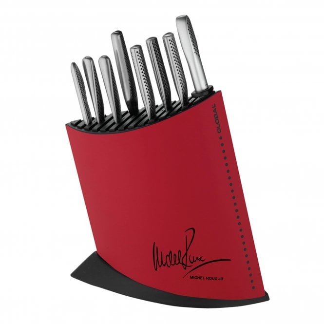 Michel Roux Jnr Global 10 Piece MRJ Knife Block Set in Red