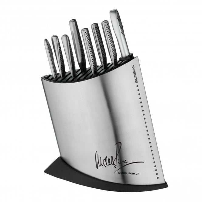 Michel Roux Jnr Global 10 Piece MRJ Knife Block Set in Stainless Steel