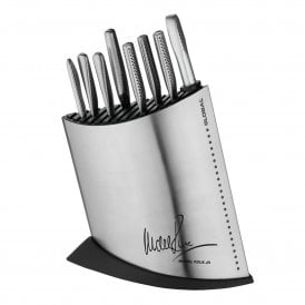 Global 10 Piece MRJ Knife Block Set in Stainless Steel