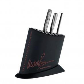 Global 4 pce Knife Block Set Black and Red