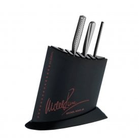 Global 4 pce Knife Block Set Black and Red