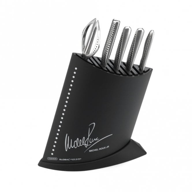 Michel Roux Jnr Global 6 Piece MRJ Knife Block Set in Black