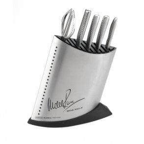 Global 6 Piece MRJ Knife Block Set in Stainless Steel