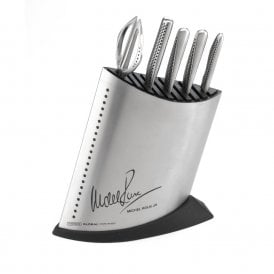 Global 6 Piece MRJ Knife Block Set in Stainless Steel