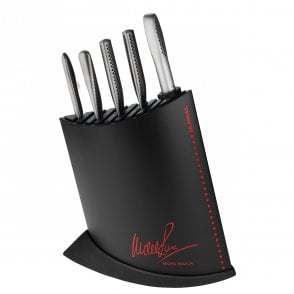 Global 7 Piece MRJ Knife Block Set in Black