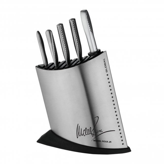 Michel Roux Jnr Global 7 Piece MRJ Knife Block Set in Stainless Steel