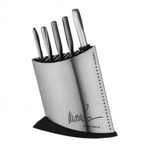 Global 7 Piece MRJ Knife Block Set in Stainless Steel