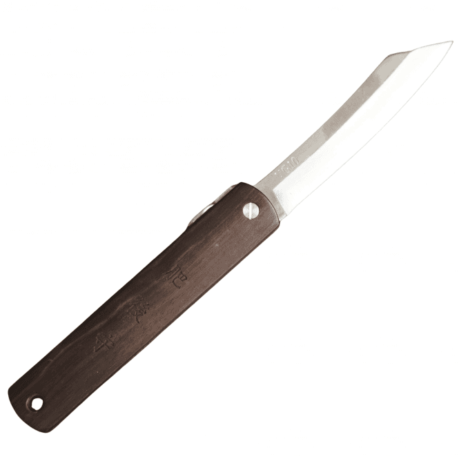 Nagao Kanekoma Nagao Kanekoma Higonokami Handmade Folding Carving knife 75mm Ebony Handle