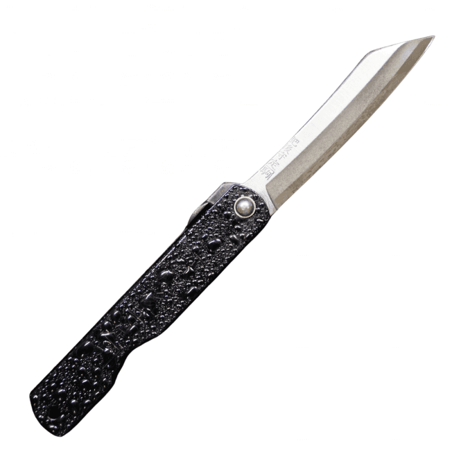 Nagao Kanekoma Higonokami Handmade Folding Carving Knife Black Handle 75mm