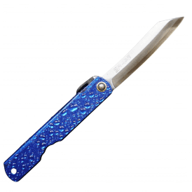 Higonokami Handmade Folding Carving Knife Blue Handle 75mm