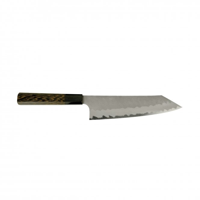 Nigara Hamono Aogami Super Steel Tsuchime Kiritsuke Gyuto 210 mm Wenge Black Buffalo Handle