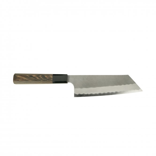 Nigara Hamono Aogami Super Steel Tsuchime Nakiri 180 mm Wenge Black Buffalo Handle