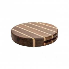 Rockingham Forest Extra thick multi-wood round cutting board