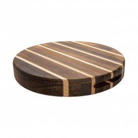 Rockingham Forest Extra thick Multi-wood round cutting board