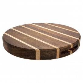 Rockingham Forest Extra thick Multi-wood round cutting board