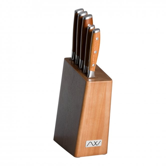 Rockingham Forge Ashwood 6 Piece Knife Block Set